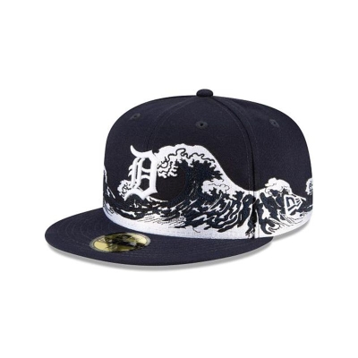 Detroit Tigers Gorra | New Era MLB Wave 59fifty Fitted Cap Mexico - Azules